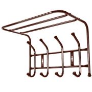 Вешалка с полкой д/одежды 4 крючка медь/5/