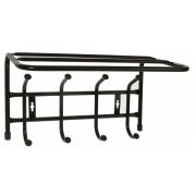 Вешалка с полкой д/одежды 4 крючка черная/5/