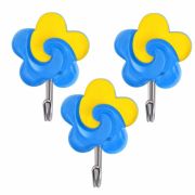 Крючок самоклеящиеся 3шт Цветочек