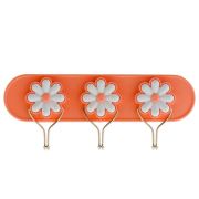 Крючок самоклеящиеся 3шт на планке Цветочек