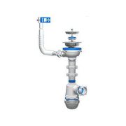 Сифон отстойник гофр 1 1/2*40/50 пластиковый выпуск