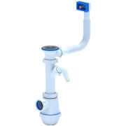 Сифон с отводом стиральной машины, с переливом В442V 1 1/2