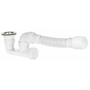 Сифон для душевых подд,плоский нерж,вып г/тр