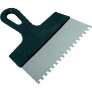 Шпатель из нержавеющей стали, пл. ручка 250 мм, зуб 6 х 6