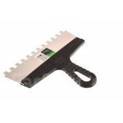 Шпатель из нержавеющей стали, пл. ручка 250 мм, зуб 10 х 10мм