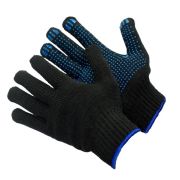 Перчатки  х/б с ПВХ 7,5класс 7н. черные /10шт/600/