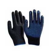 Перчатки  х/б с ПВХ Премиум размер-10  черные 90гр. /10шт./250/