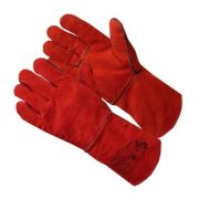 Краги сварочные удлин. утепленные красные/12/