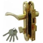 Замок врезной с ручками 0827/60-С АС Медь (кл - вертушка)/Аверс/