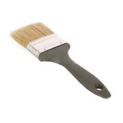 Кисть плоская «Евро» 2,5, натуральная щетина, пластмассовая ручка/12/