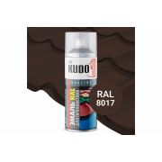Эмаль аэрозольная для металлочерепицы RAL 8017 шоколадно-коричневый / 520мл/6/KUDO/