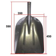 Лопата совковая рельсовая сталь ЛСБ «Броня» 350 х 450мм. снегоуборочная большая вес1500гр./12/