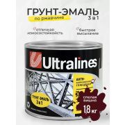 Грунт-эмаль по ржавчине 3 в 1спелая вишня 1,8 кг/6/Ultra Lihes/