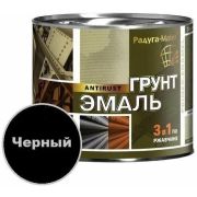 Грунт-эмаль по ржавчине 3 в 1черная 1,9 кг/6/Радуга/