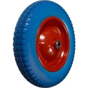 Колесо полиуретан. для тачки 3,25-8 под ось 20мм.(литое) синие