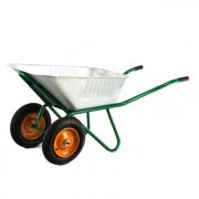 Тачка строительная 2-х колесная усиленная РОССИЯ 3,25 х 8, ось 20мм. г/п 300кг, объем 110л.