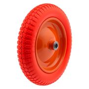 Колесо полиуретан. для тачки 3,25-8 под ось 16мм.(литое) красное