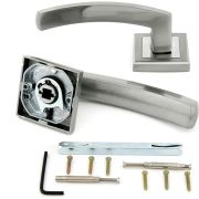 Ручка дверная комплект Verdi 72SN/45 Белый никель механизм С45