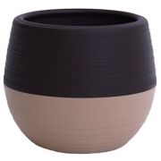 Кашпо «ДУЭТ» с поддоном 1,5 л. шоколад/кофе