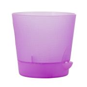 Кашпо для цветов с поддоном 2,0л. прозрачно-розовый /Бийск/
