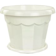 Кашпо «Гармония» с поддоном 4,0 л. белый