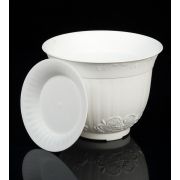 Кашпо «Ангара» с поддоном 2,5л. белый