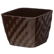 Кашпо «Классика» с поддоном  2,0 л. шоколад