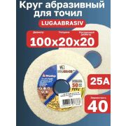 Круг шлифовальный 100*20*20мм, А25 /Луга/