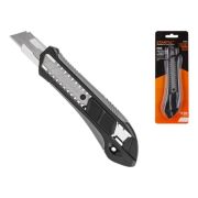 Нож 18мм Автофиксация Серо-черный ST0925