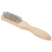 Щетка метал., стальная с деревянной ручкой 6 рядов