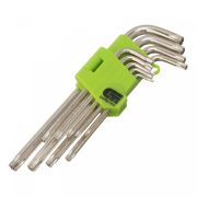 Набор ключей имбусовых NEX, T10-50, CrV, 9 шт, удлиненные/Сибртех/