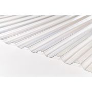 Кровельный монолитный поликарбонат трапеция 1,05 х 2,0 х 0,8мм. прозрачный