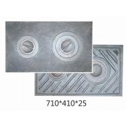 Плита цельная 2-х конфор. 710 х 410 х 10/25мм с ребрами /Иркутск/