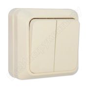 Выключатель Юпитер 2кл о/у О0023