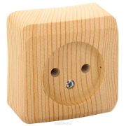 Розетка Олимп сосна с/з о/у