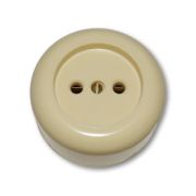 Розетка о/у круглая керамика Слон. кость
