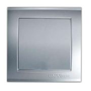 Выключатель Бриллиант 1кл С/У серебро