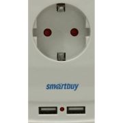 Адаптер SMARTBUY розетка 16А+ 2 USB 2.1А