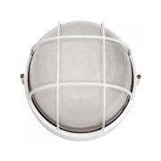Светильник Банный влагозащищенный круг с решеткой Белый 60 Вт д-187мм